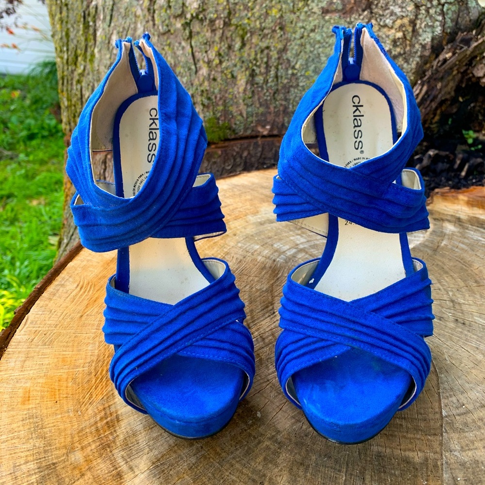 Cklass Blue Sandals Sz 7.5 Import Sz 24.5